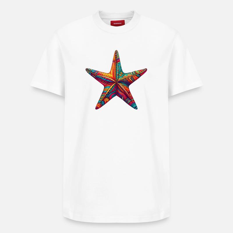 Étoile de mer - T-shirt unisexe décontracté en coton Supima – de SPREAD - blanc