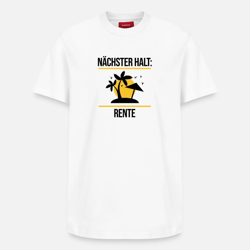 Pension Statement Ruhestand Lebensabend Abschied - Relaxed Unisex Supima Cotton T-Shirt – von SPREAD - Weiß