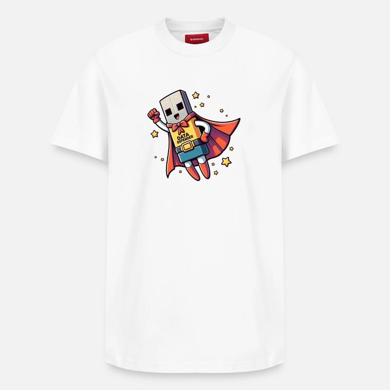 Data Defender - Relaxed Unisex Supima Cotton T-Shirt – by SPREAD - white