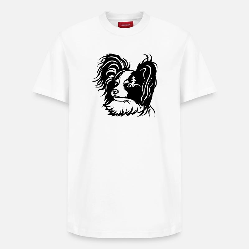 Tête de papillon - T-shirt unisexe décontracté en coton Supima – de SPREAD - blanc