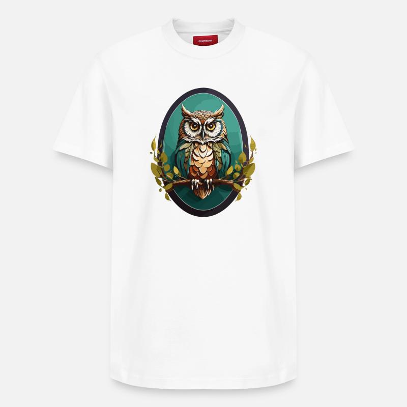 Hibou - T-shirt unisexe décontracté en coton Supima – de SPREAD - blanc