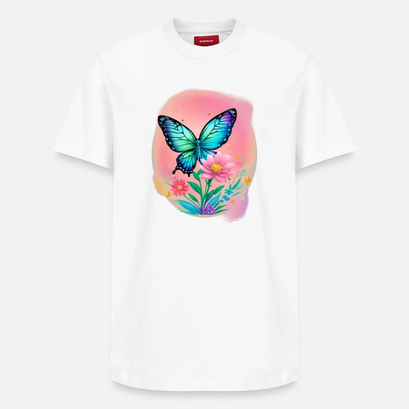 Papillon - T-shirt unisexe décontracté en coton Supima – de SPREAD - blanc
