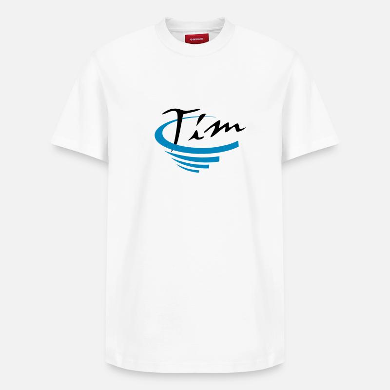 Tim - Relaxed Unisex Supima Cotton T-Shirt – von SPREAD - Weiß