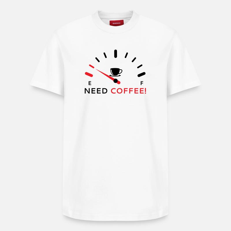 Brauche Kaffee 2 - Relaxed Unisex Supima Cotton T-Shirt – von SPREAD - Weiß