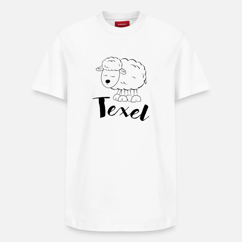 Mouton Texel - T-shirt unisexe décontracté en coton Supima – de SPREAD - blanc
