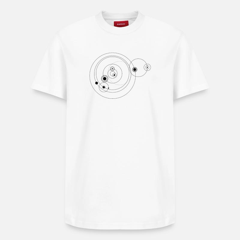 Sonnensystem only (schwarz) - Relaxed Unisex Supima Cotton T-Shirt – von SPREAD - Weiß