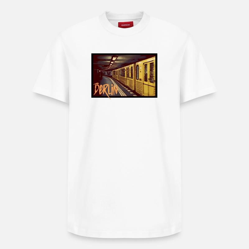 Berlin Underground - Relaxed Unisex Supima Cotton T-Shirt – von SPREAD - Weiß