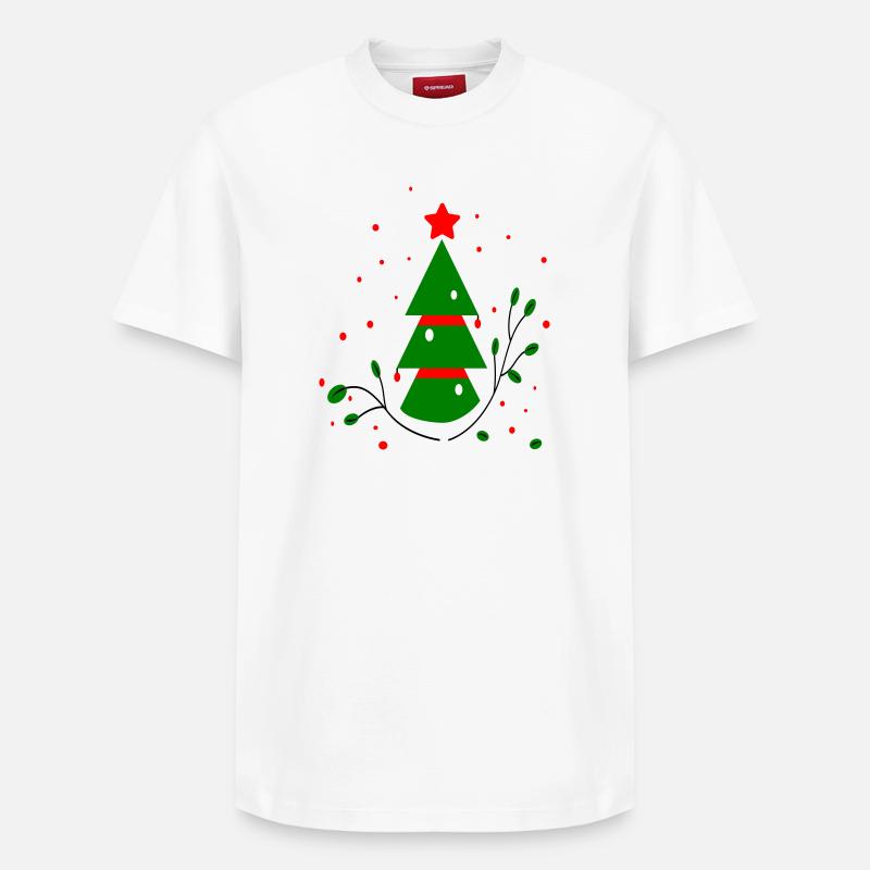 Noël, Arbre De Noël - T-shirt unisexe décontracté en coton Supima – de SPREAD - blanc
