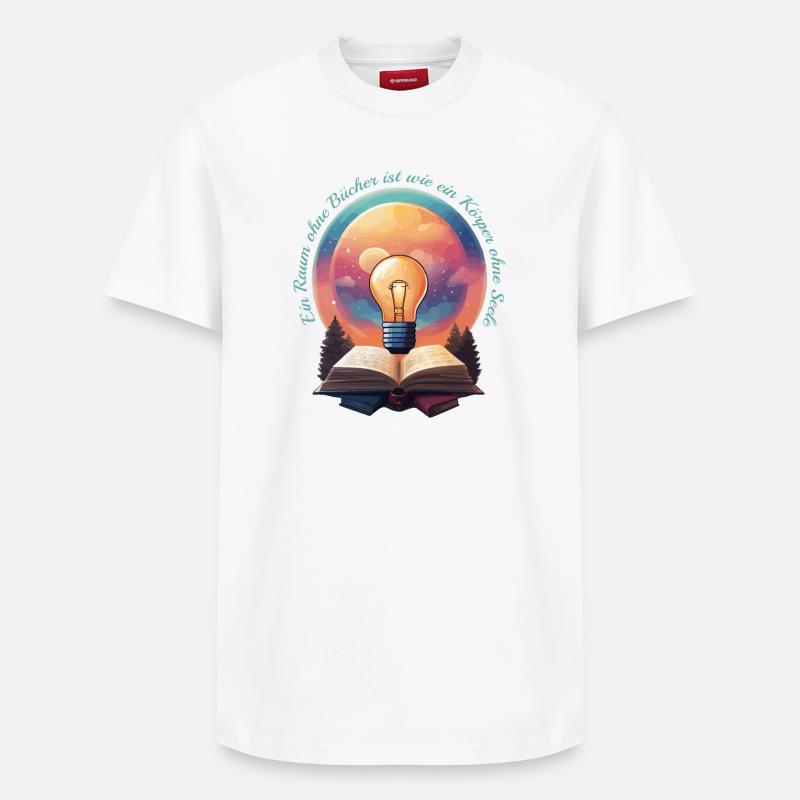 Livres Nerd - T-shirt unisexe décontracté en coton Supima – de SPREAD - blanc
