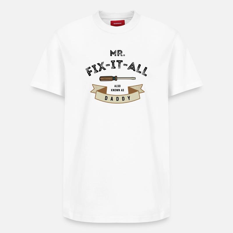 Je répare tout - T-shirt unisexe décontracté en coton Supima – de SPREAD - blanc