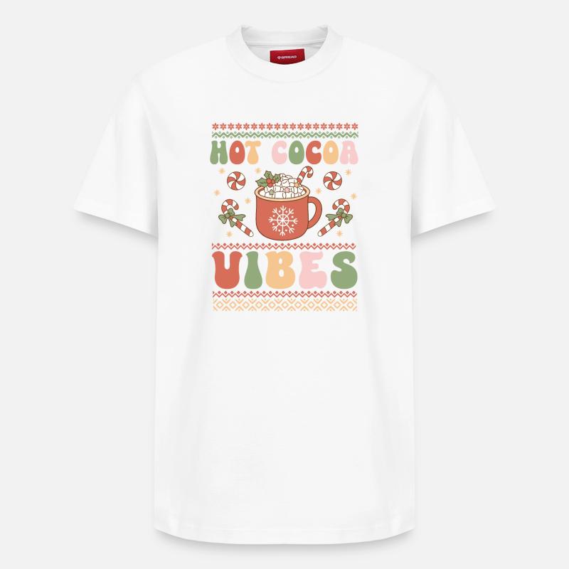 Pull de Noël moche - T-shirt unisexe décontracté en coton Supima – de SPREAD - blanc