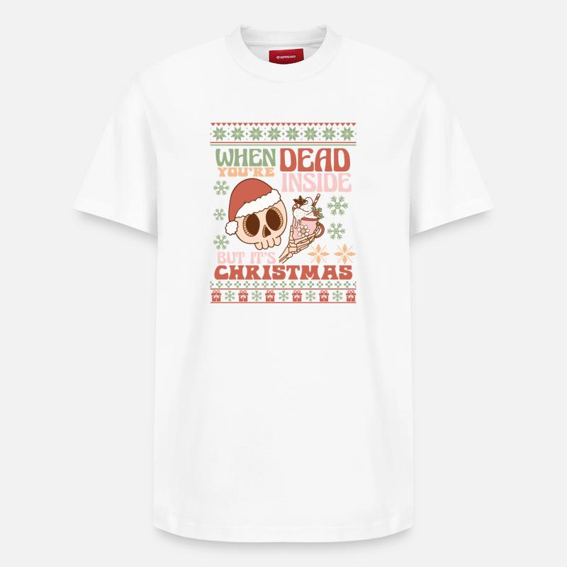 Pull de Noël moche - T-shirt unisexe décontracté en coton Supima – de SPREAD - blanc