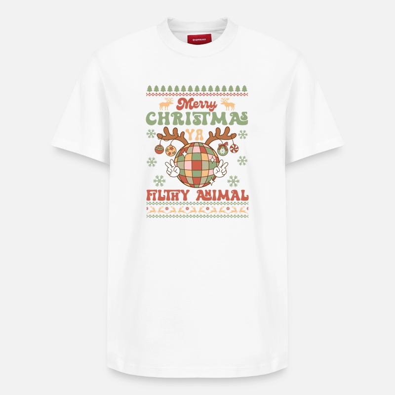 Hässlicher Weihnachtspullover - Relaxed Unisex Supima Cotton T-Shirt – von SPREAD - Weiß