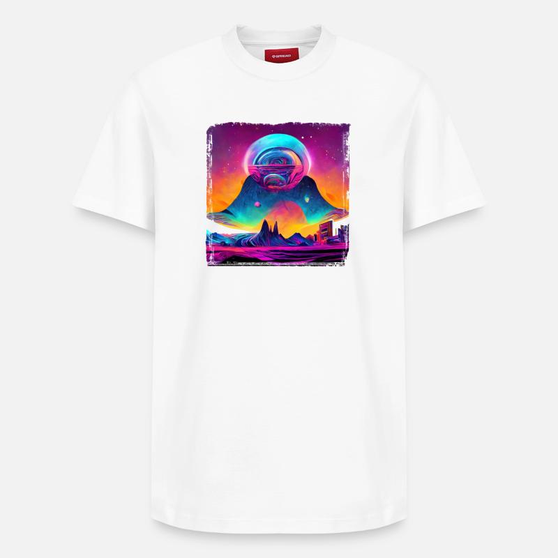 Fantaisie spatiale - T-shirt unisexe décontracté en coton Supima – de SPREAD - blanc