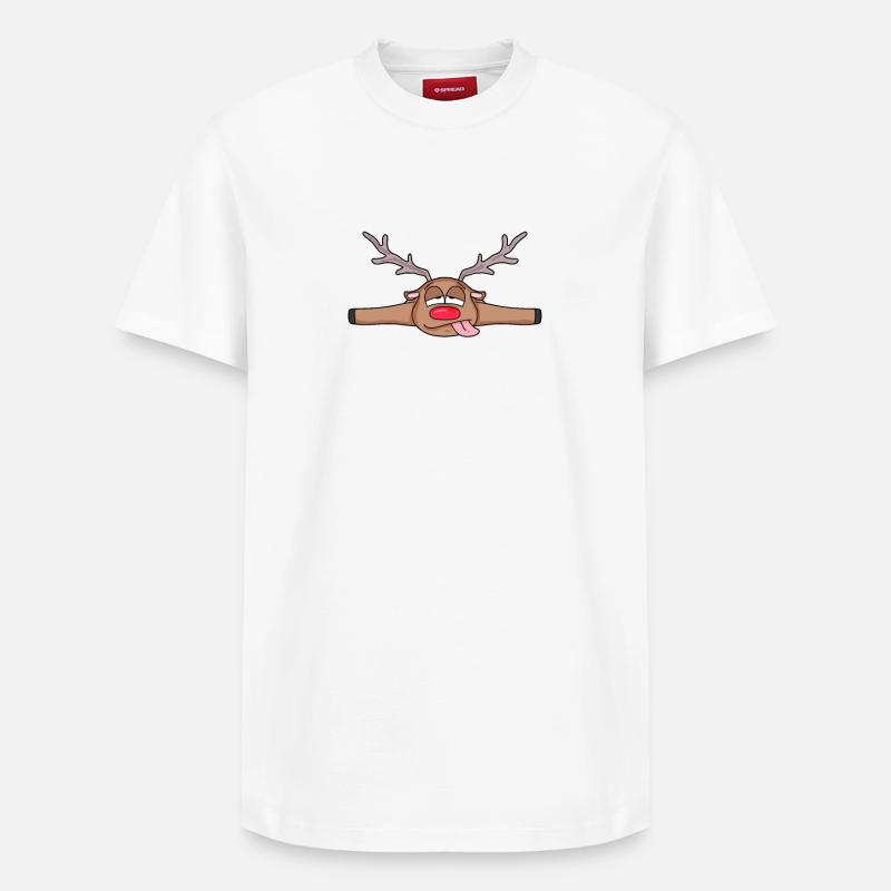Chevreuil couché - T-shirt unisexe décontracté en coton Supima – de SPREAD - blanc