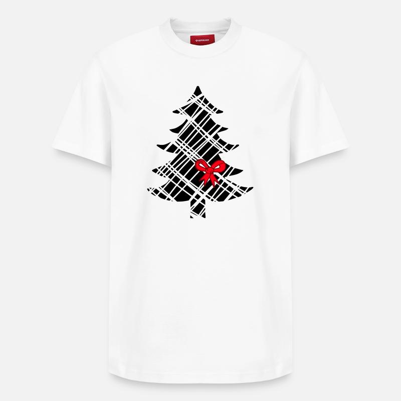 Arbre de Noël - T-shirt unisexe décontracté en coton Supima – de SPREAD - blanc