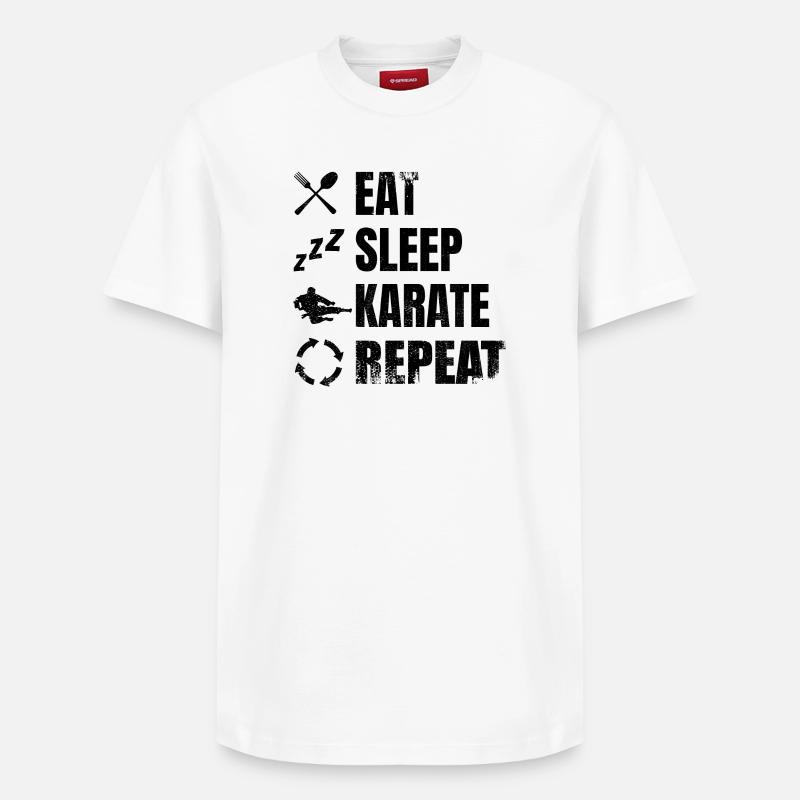 Routine de karatéka - T-shirt unisexe décontracté en coton Supima – de SPREAD - blanc