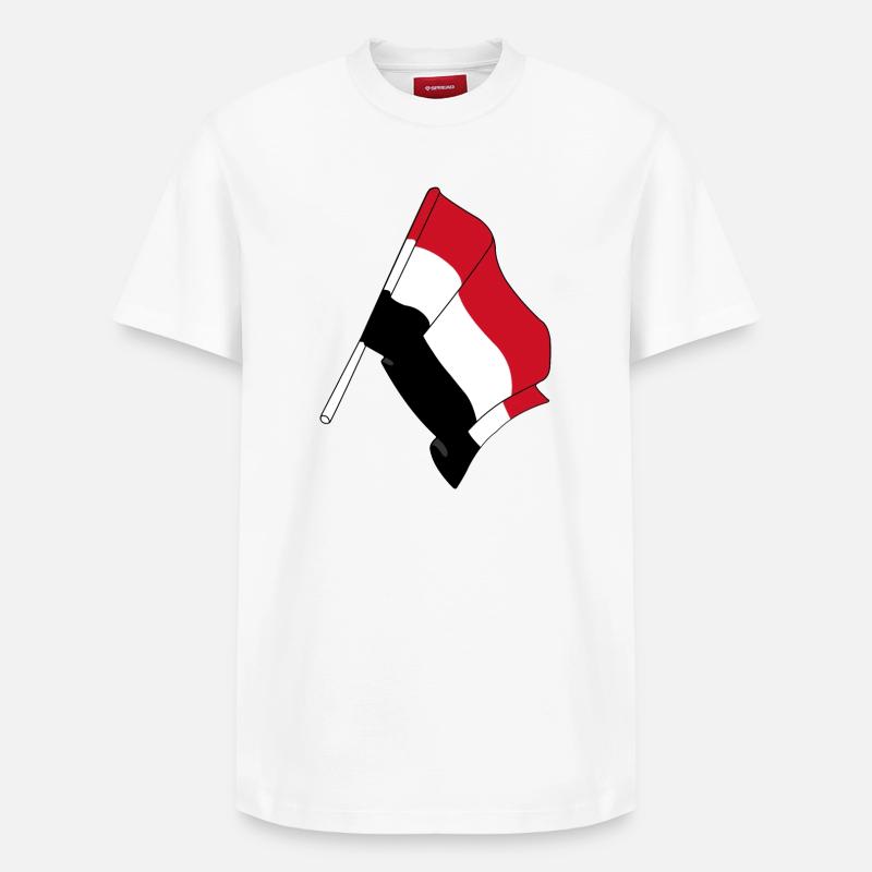 Drapeau du Yémen - T-shirt unisexe décontracté en coton Supima – de SPREAD - blanc