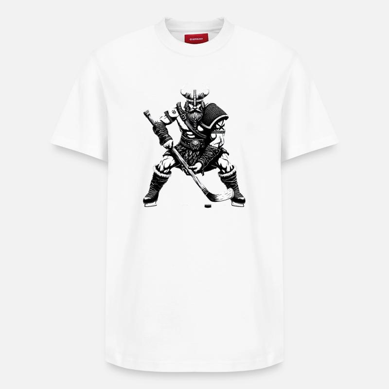 Hockey Vikings - T-shirt unisexe décontracté en coton Supima – de SPREAD - blanc