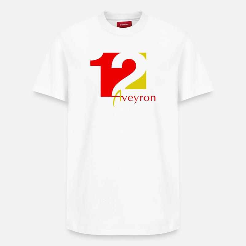 Aveyron - T-shirt unisexe décontracté en coton Supima – de SPREAD - blanc