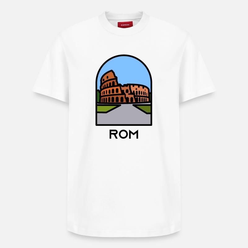 Rome - Colisée - T-shirt unisexe décontracté en coton Supima – de SPREAD - blanc