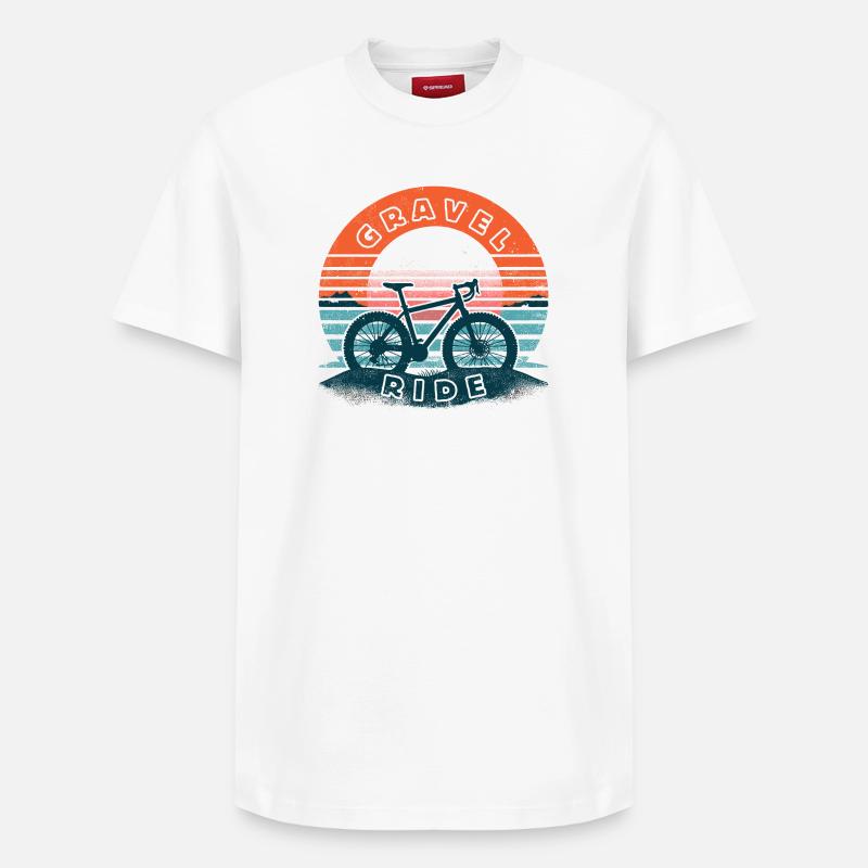 Balade rétro sur gravier - T-shirt unisexe décontracté en coton Supima – de SPREAD - blanc
