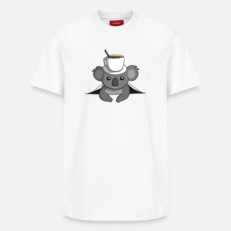 Café Koala - T-shirt unisexe décontracté en coton Supima – de SPREAD - blanc