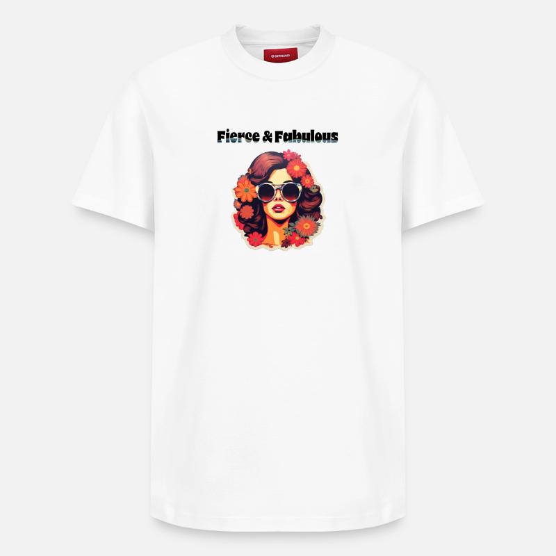 Féroce et fabuleux - T-shirt unisexe décontracté en coton Supima – de SPREAD - blanc