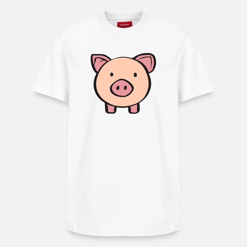 Porcelet - T-shirt unisexe décontracté en coton Supima – de SPREAD - blanc