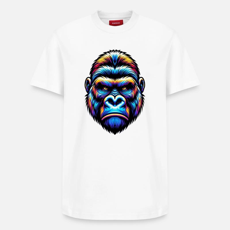 Gorille - T-shirt unisexe décontracté en coton Supima – de SPREAD - blanc