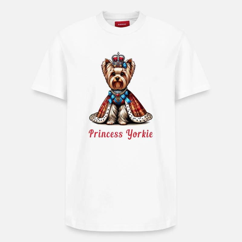 Princesse Yorkshire Terrier - T-shirt unisexe décontracté en coton Supima – de SPREAD - blanc