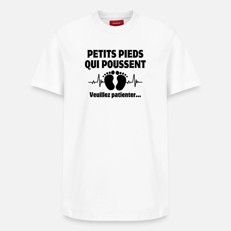 Werdender Vater, werdende Mutter, werdendes Baby - Relaxed Unisex Supima Cotton T-Shirt – von SPREAD - Weiß