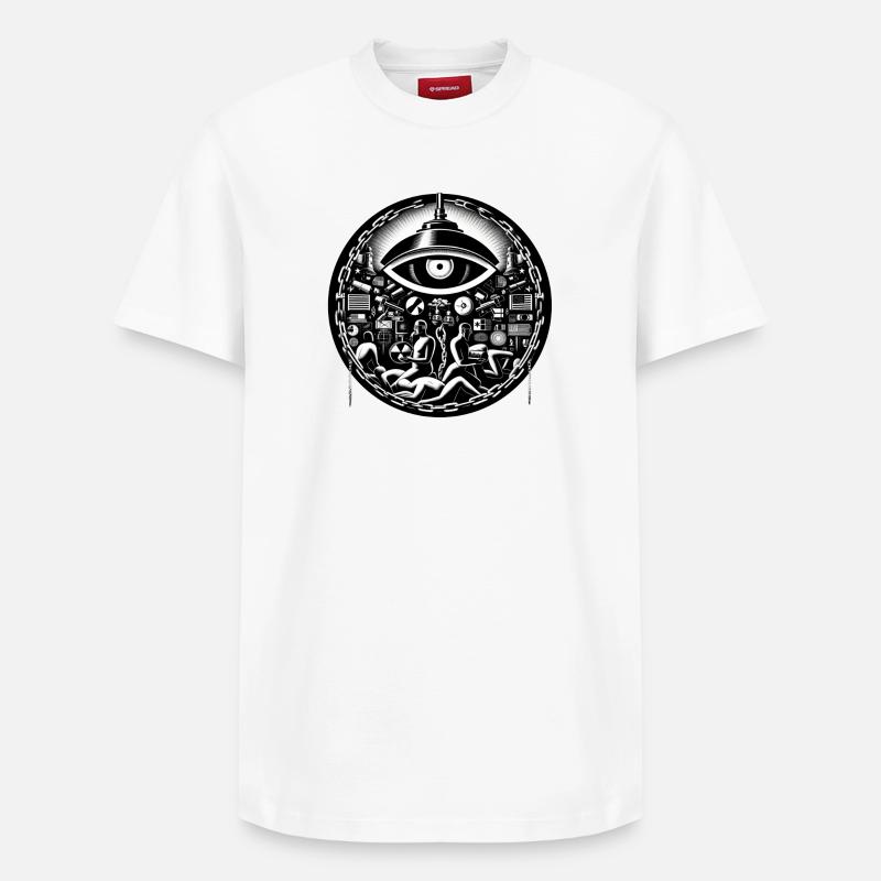 Technologie de l’œil - T-shirt unisexe décontracté en coton Supima – de SPREAD - blanc