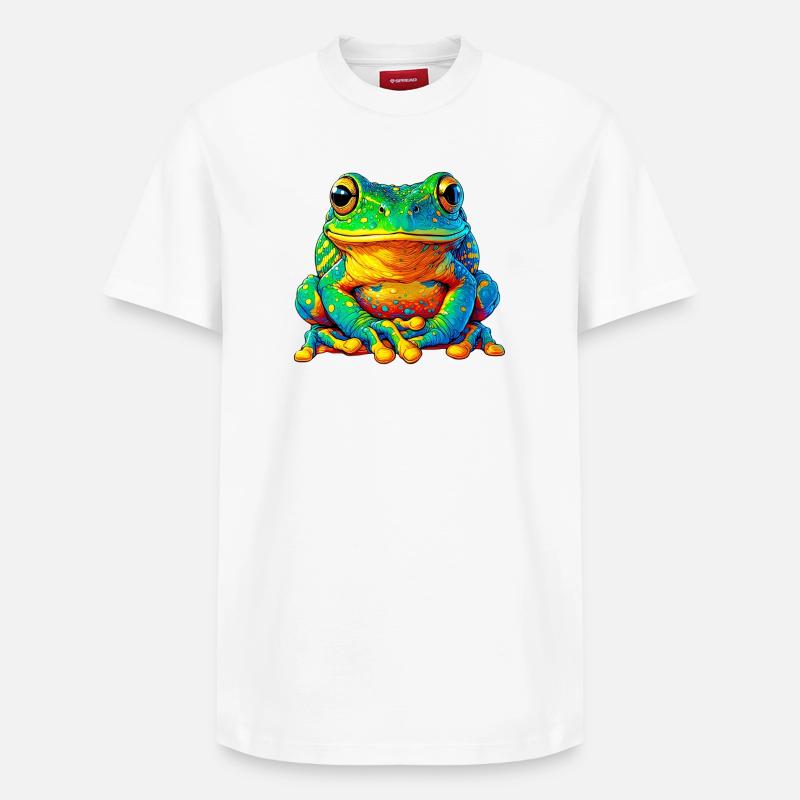 Frosch - Relaxed Unisex Supima Cotton T-Shirt – von SPREAD - Weiß
