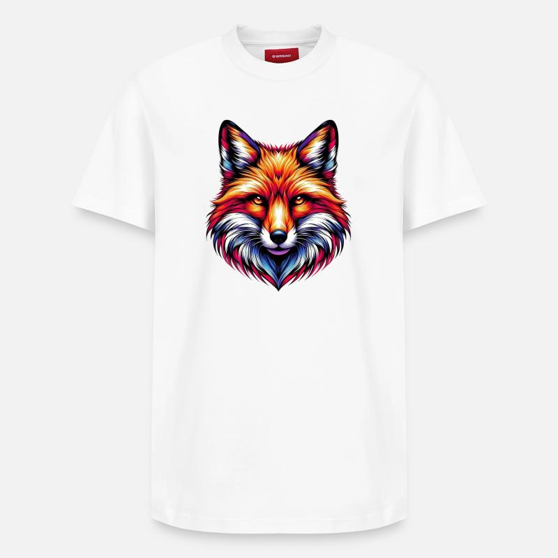 Renard - T-shirt unisexe décontracté en coton Supima – de SPREAD - blanc