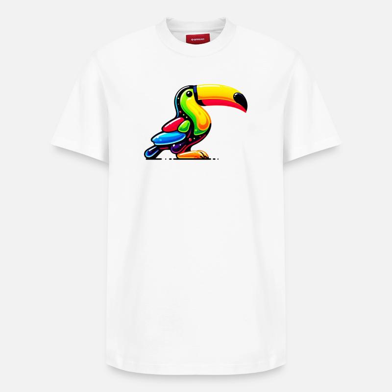 Toucan - T-shirt unisexe décontracté en coton Supima – de SPREAD - blanc