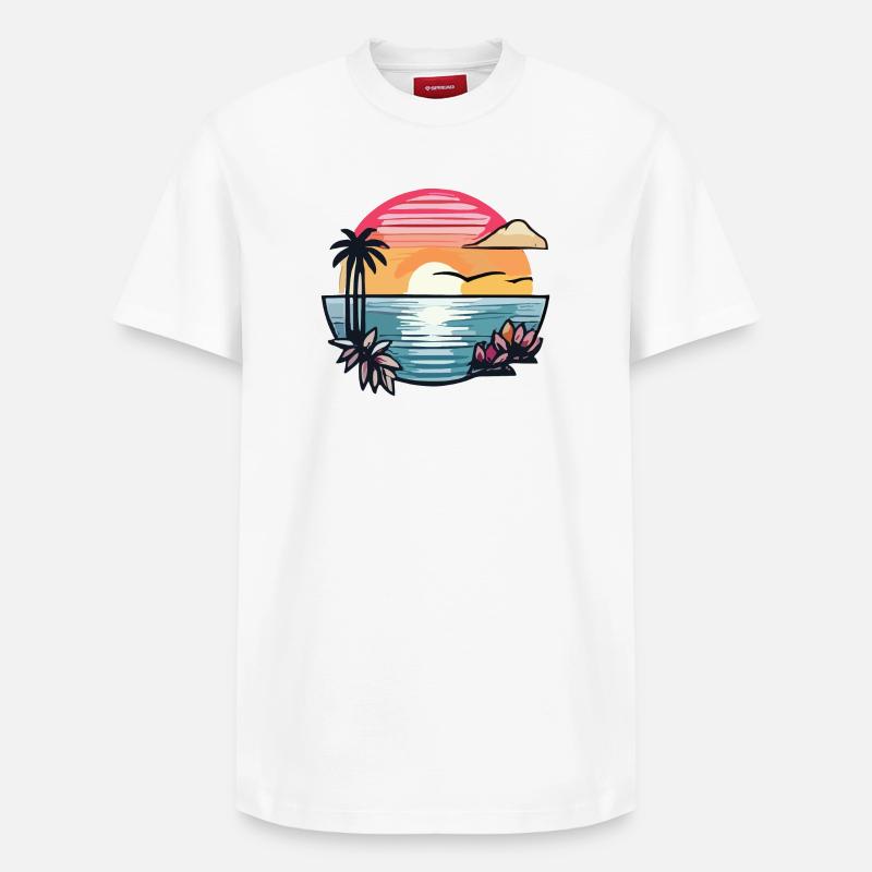 Sommerzeit - Relaxed Unisex Supima Cotton T-Shirt – von SPREAD - Weiß