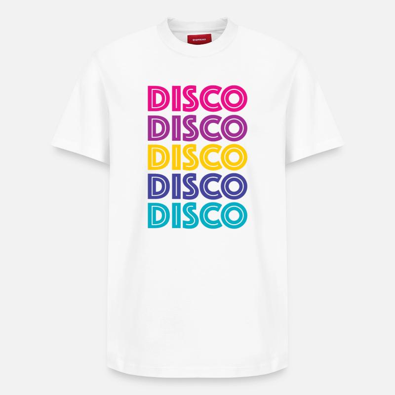 Disco Disco Disco - Relaxed Unisex Supima Cotton T-Shirt – von SPREAD - Weiß