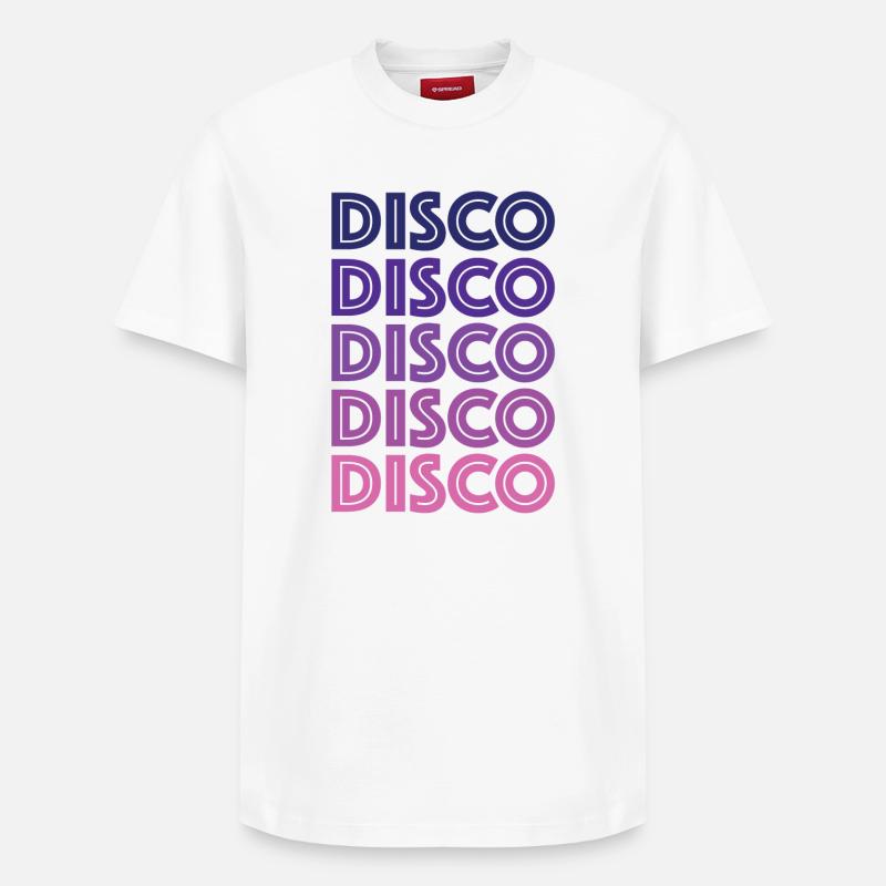 Disco Disco Disco - Relaxed Unisex Supima Cotton T-Shirt – von SPREAD - Weiß