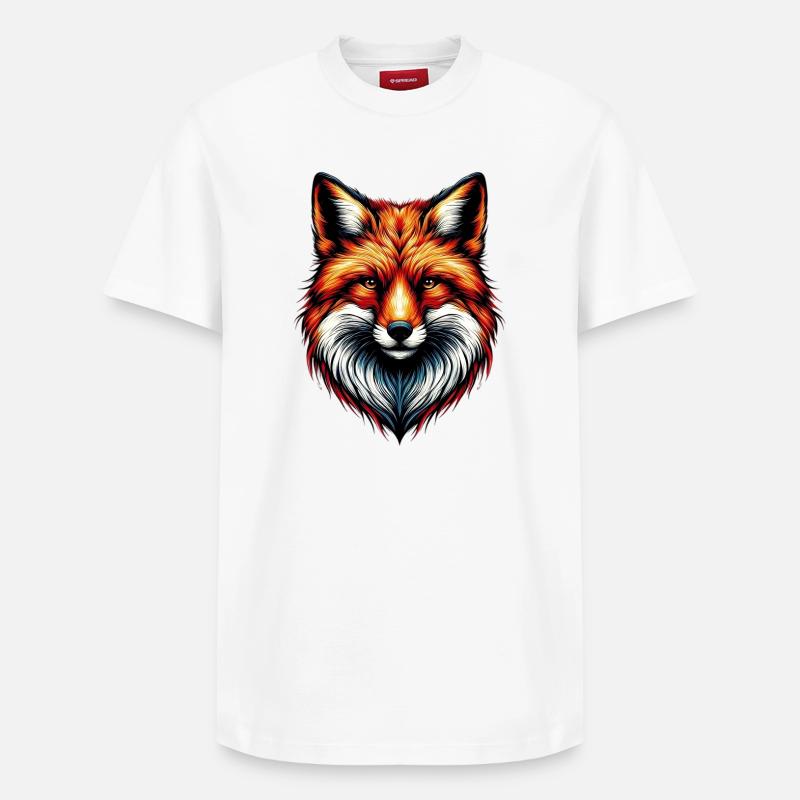 Fuchs - Relaxed Unisex Supima Cotton T-Shirt – von SPREAD - Weiß