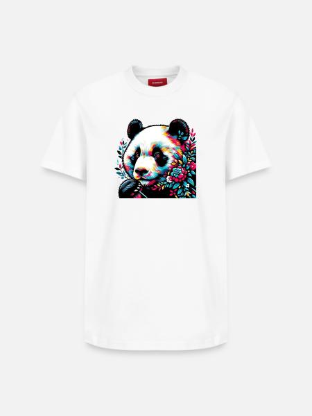 Panda - Relaxed Unisex Supima Cotton T-Shirt – by SPREAD - white