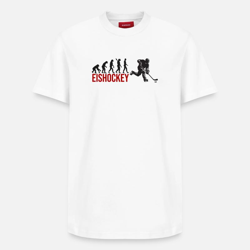 Evolution Eishockey - Relaxed Unisex Supima Cotton T-Shirt – von SPREAD - Weiß