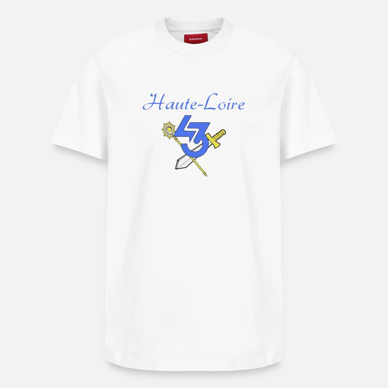 Haute-Loire - T-shirt unisexe décontracté en coton Supima – de SPREAD - blanc