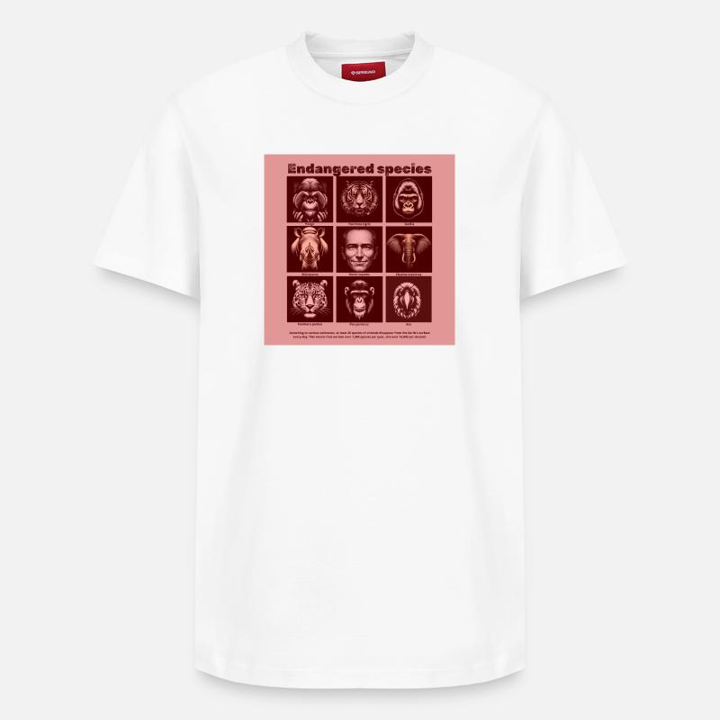 Espèce en danger - T-shirt unisexe décontracté en coton Supima – de SPREAD - blanc
