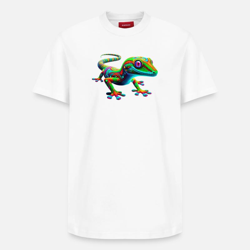 Gecko - T-shirt unisexe décontracté en coton Supima – de SPREAD - blanc