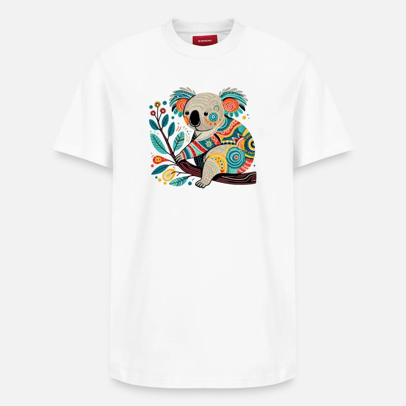 Koala - Relaxed Unisex Supima Cotton T-Shirt – von SPREAD - Weiß