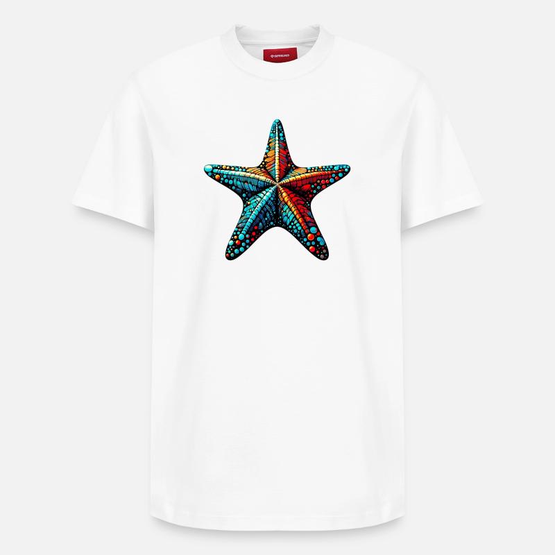 Étoile de mer - T-shirt unisexe décontracté en coton Supima – de SPREAD - blanc