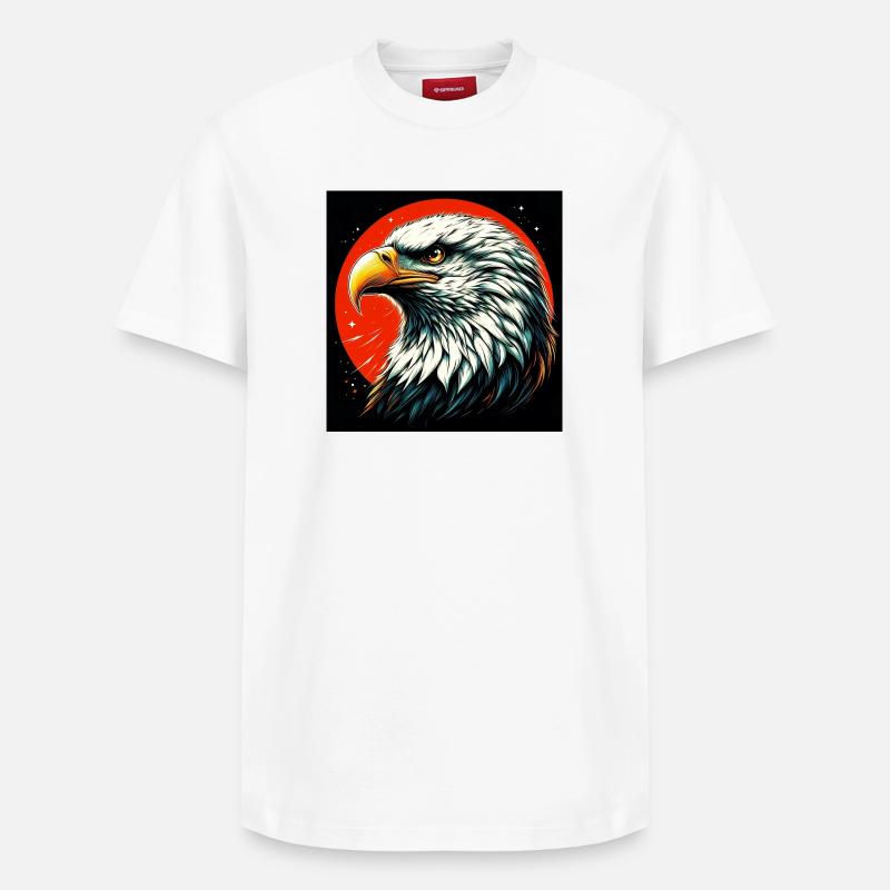Bald Eagle - Relaxed Unisex Supima Cotton T-Shirt – by SPREAD - white