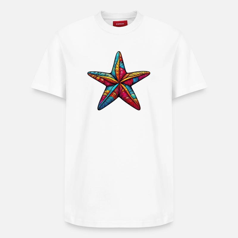Étoile de mer - T-shirt unisexe décontracté en coton Supima – de SPREAD - blanc