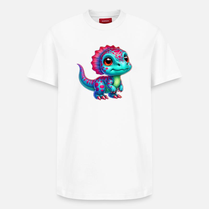 Dinosaure - T-shirt unisexe décontracté en coton Supima – de SPREAD - blanc